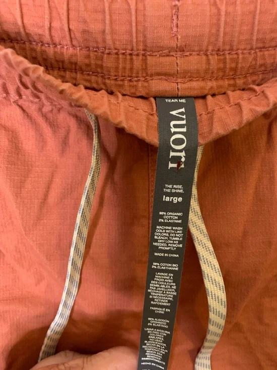 Vuori Ripstop Shorts Size L Drawstring Pull On Organic Cotton Athleisure Outdoor - Picture 8 of 10